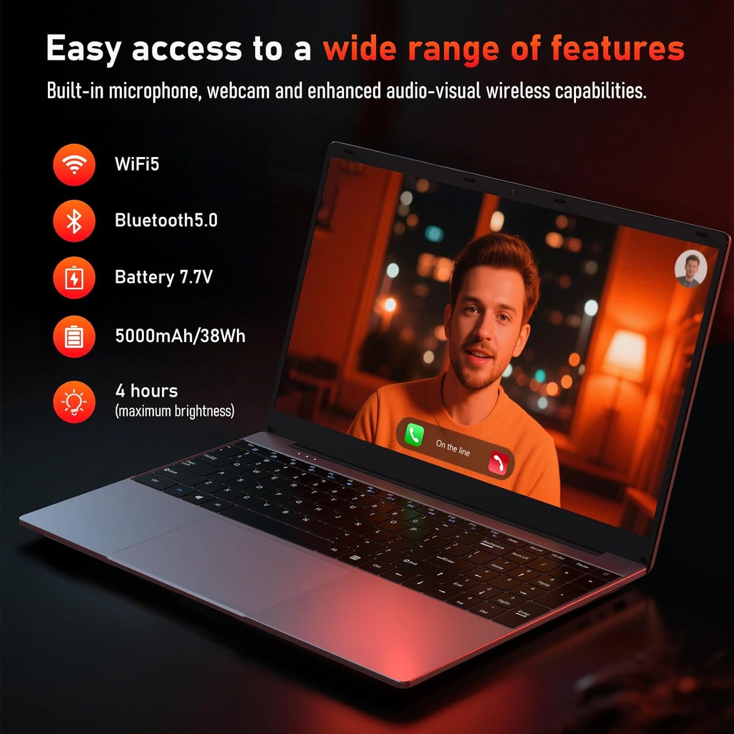 Ноутбук 15.6" FUNYET VenBook Intel Celeron N4000 RAM 8GB SSD 256GB Windows 11 (UKR), фото №4 Ноутбук 15.6" FUNYET VenBook Intel Celeron N4000 RAM 8GB SSD 256GB Windows 11 (UKR), фото №4