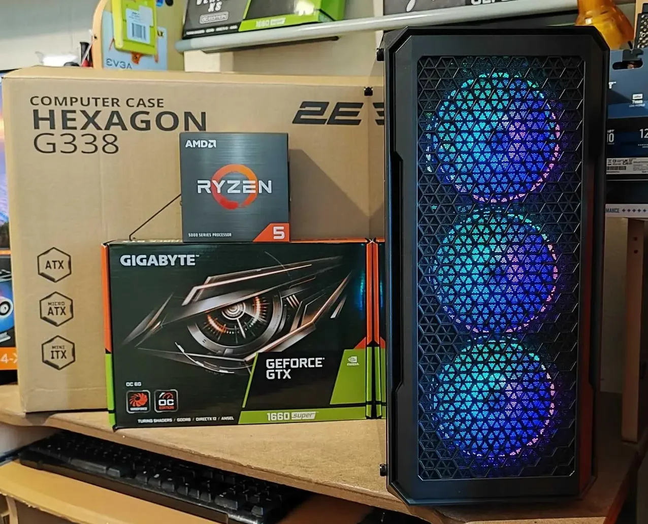 Игровой компьютер RYZEN 5 3600 4.2GHZ, GTX 1660 SUPER 6GB, 16GB DDR4, SDD M.2 250GB, HDD 1TB, фото №2 Игровой компьютер RYZEN 5 3600 4.2GHZ, GTX 1660 SUPER 6GB, 16GB DDR4, SDD M.2 250GB, HDD 1TB, фото №2