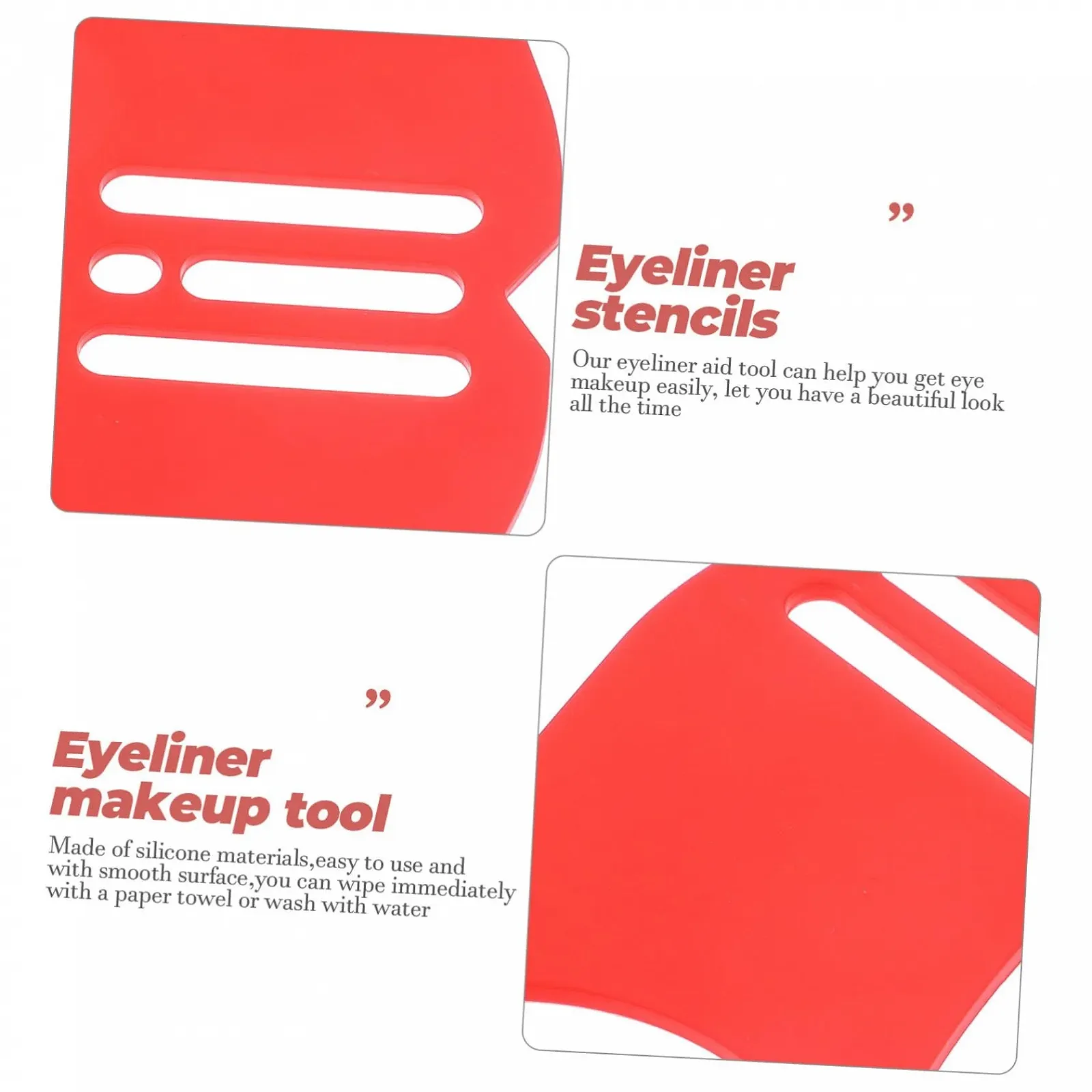 FRCOLOR Інструмент для макіяжу очей, аплікатор для макіяжу, трафарети для підводки очей із силікону, фото №7