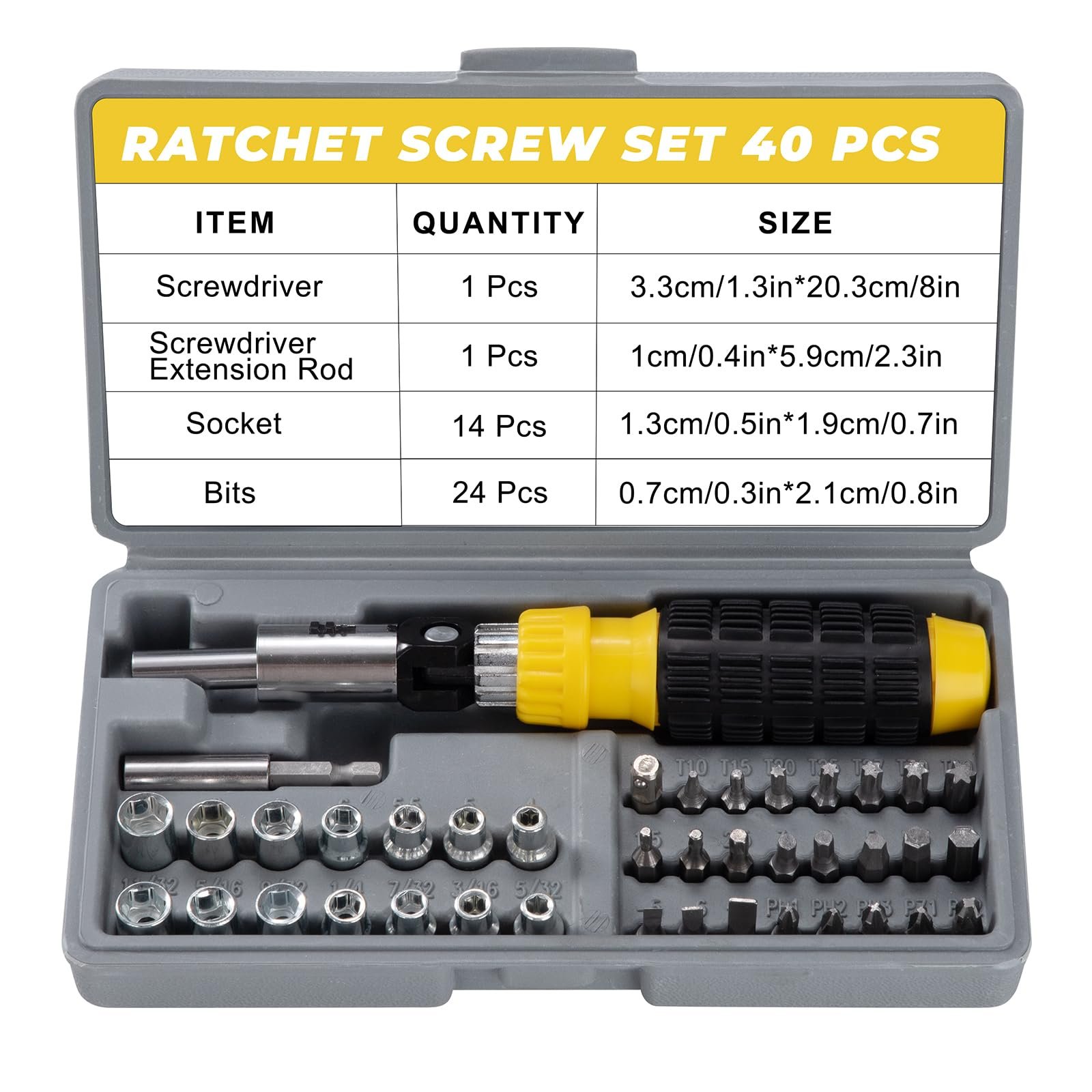 Набор отверток Ratchet Set 41 in 1 Multibit Ideal for Household and Electronic Repairs, фото №1