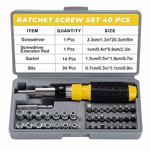 Набір викруток Ratchet Set 41 in 1 Multibit Ideal for Household and Electronic Repairs - Фото 1