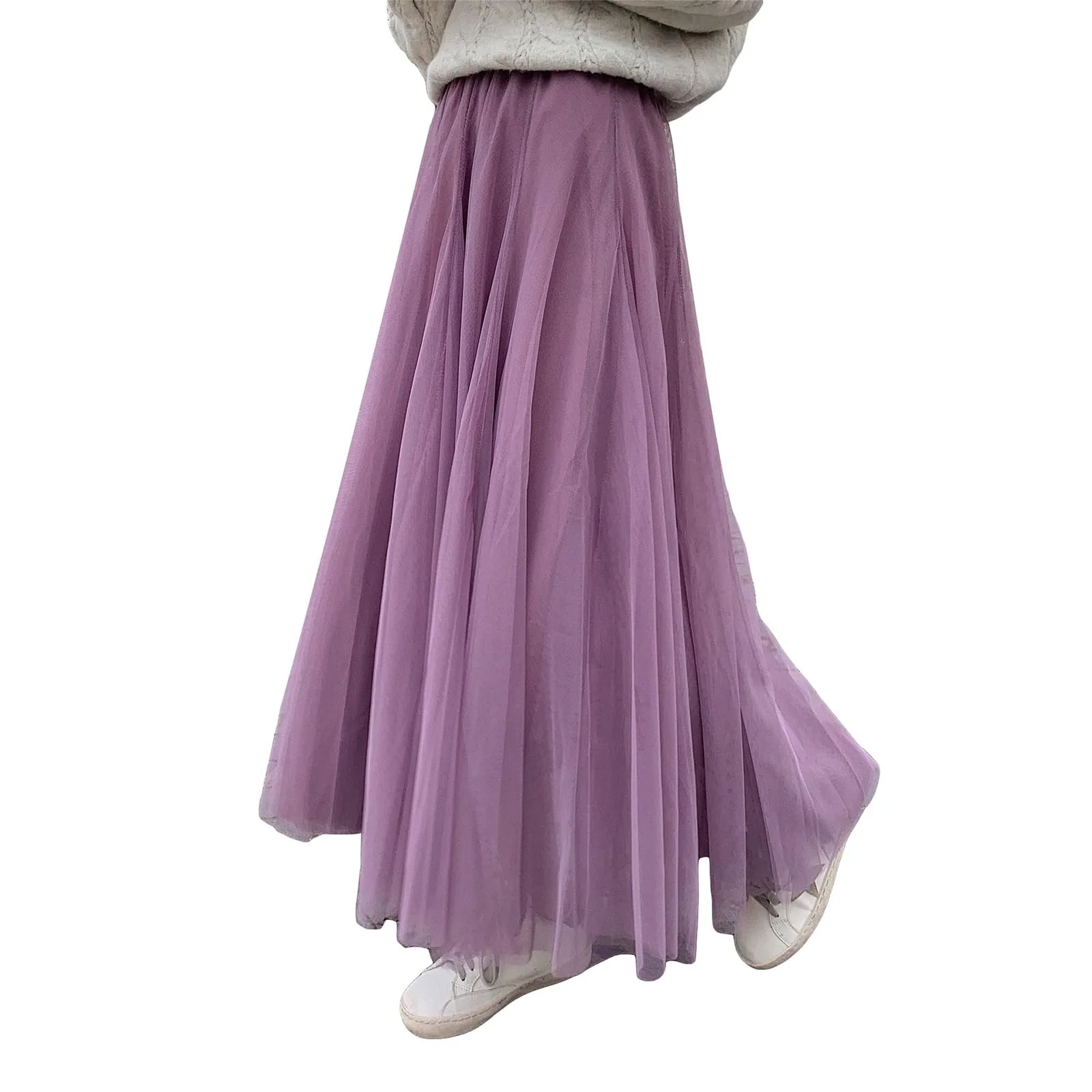 Спідниця Жіноча Міді Еластична З високою талією Плісирована Сітка A-силуету Вечірня Довга, фото №1 Спідниця Жіноча Міді Еластична З високою талією Плісирована Сітка A-силуету Вечірня Довга, фото №1