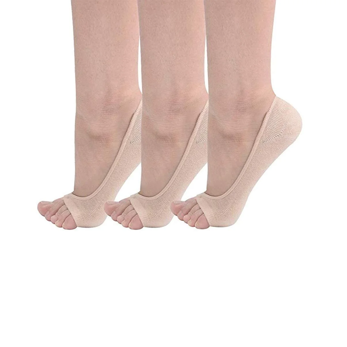 Невидимые носки из бамбукового волокна EXCEART, 3 пары, телесного цвета, фото №1 Невидимые носки из бамбукового волокна EXCEART, 3 пары, телесного цвета, фото №1