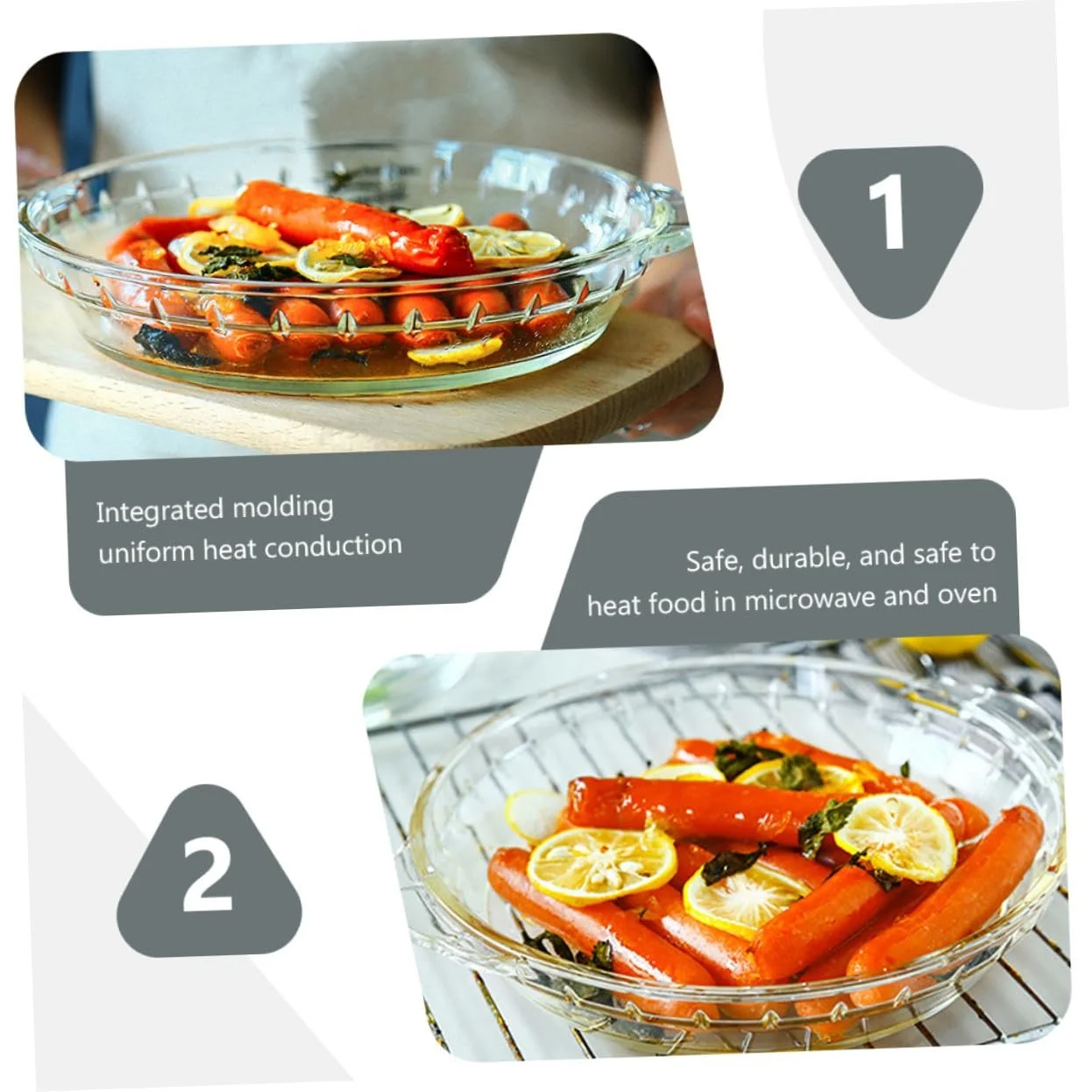 Форма для запікання та приготування на парі VALICLUD Термостійке загартоване скло Для мікрохвильової печі, фото №5 Форма для запікання та приготування на парі VALICLUD Термостійке загартоване скло Для мікрохвильової печі, фото №5