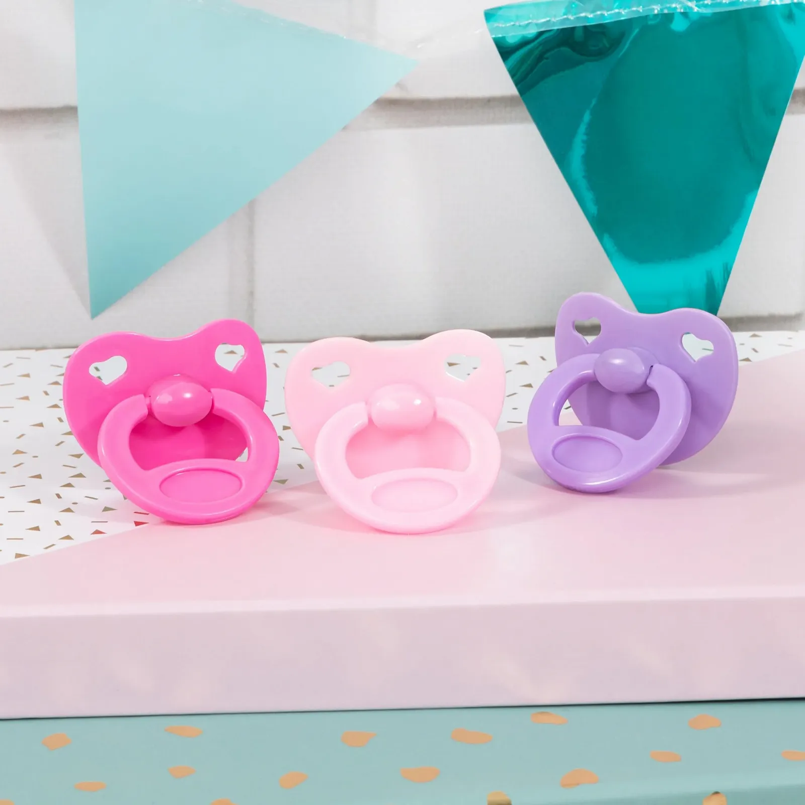 Пустушка Bayer Design Dummy Set для ляльок Рожевий Фіолетовий, фото №2 Пустушка Bayer Design Dummy Set для ляльок Рожевий Фіолетовий, фото №2