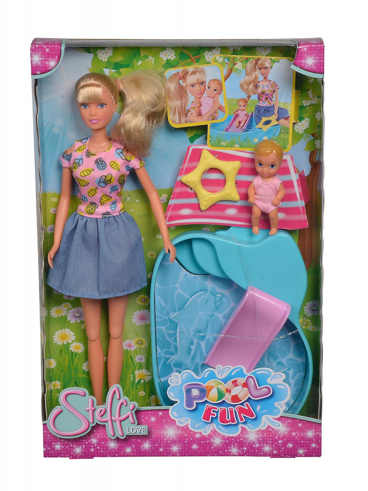 Кукла Simba Steffi Love Pool Fun 105733422 в модной одежде играет с ребенком у бассейна с горкой и плавательным кольцом 29 см от 3 лет, фото №5 Кукла Simba Steffi Love Pool Fun 105733422 в модной одежде играет с ребенком у бассейна с горкой и плавательным кольцом 29 см от 3 лет, фото №5