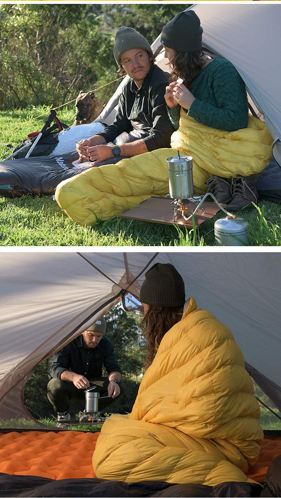 Спальний мішок MYVVKIA Ultralight Goose Down для дорослих Ультралегкий компактний на 4 сезони водонепроникний з внутрішнім, фото №4