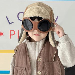 Теплая шапка-ушанка для детей Airplane Pilot, теплая - Фото 1