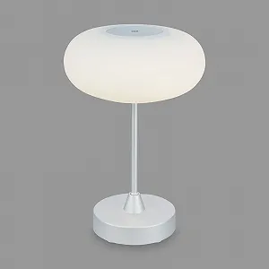 Настольная лампа LED BRILONER Wireless Touch Dimmable Glass Shade 30 x 20 см Matt Chrome - Фото 1