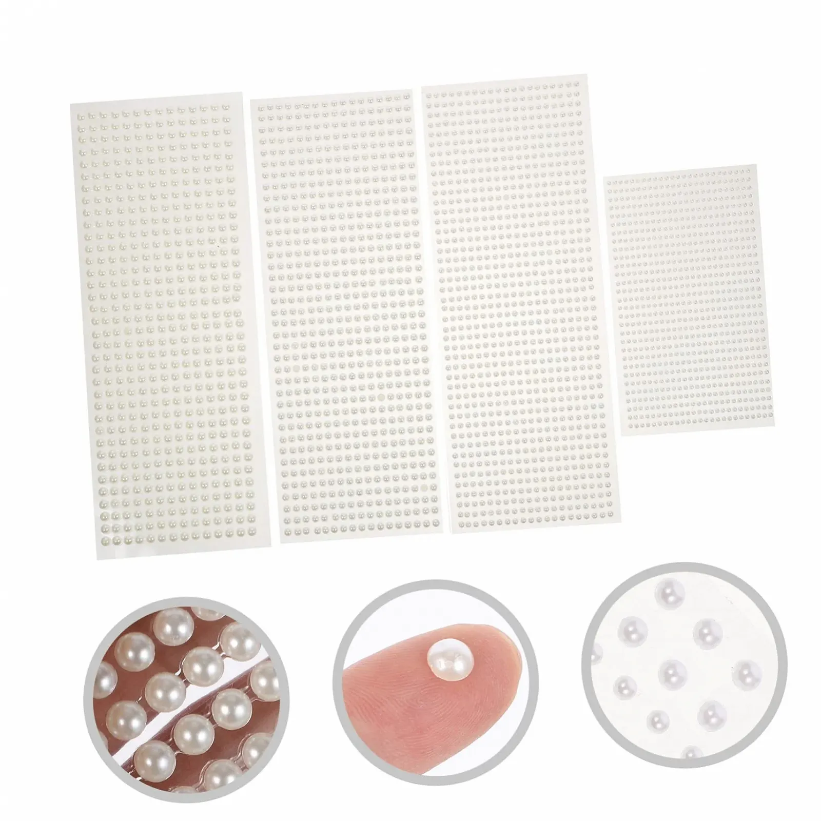 Жемчуг COHEALI Наклейки 12 листов Жемчужные наклейки для макияжа Дизайн ногтей Самоклеящиеся жемчужные символы Пастельные цвета для творческих украшений, фото №3
