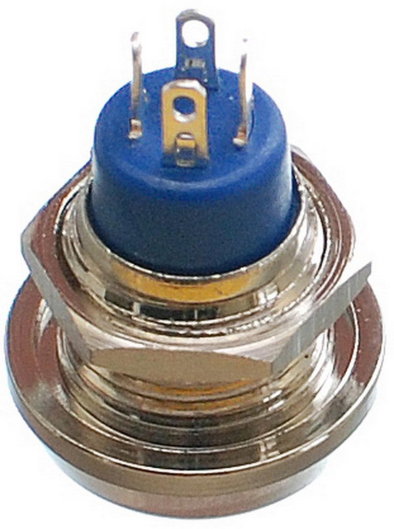 Кнопка антивандальна VJ Parts d18mm стрижка 12mm h20mm 4 контакту, фото №2