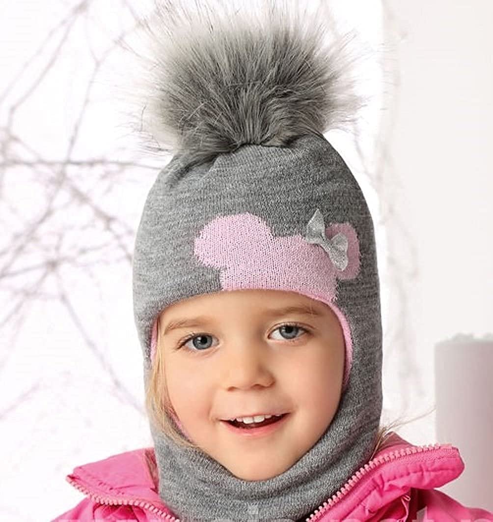 Шапка AJS Зимняя для девочек, 3 6 лет, 50/54, фото №4