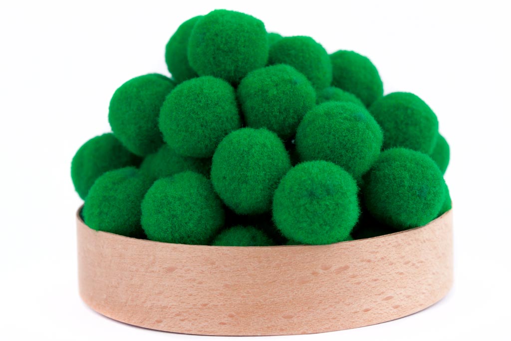 Помпоны для рукоделия Лентомания 20мм бархатные Dark green 10шт (POM20-15), фото №1 Помпоны для рукоделия Лентомания 20мм бархатные Dark green 10шт (POM20-15), фото №1
