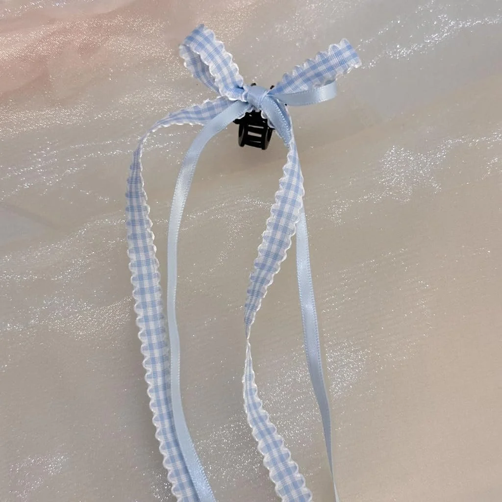 Заколка для волос Yjcnelcr Клетчатая Французский Клип с бантом Аксессуары для волос для женщин и девочек, фото №5