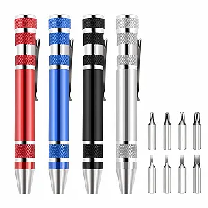 Набір міні-викруток 8-в-1 4 шт. кишенькові магнітні - Фото 1