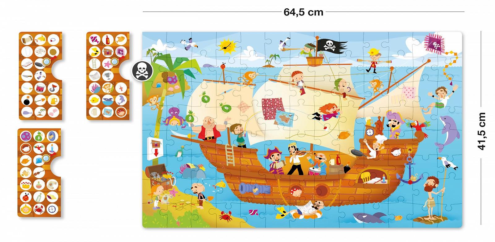 Пазл-обсервация APLI Kids Pirate Ship 104 детали Мультиколор, фото №4 Пазл-обсервация APLI Kids Pirate Ship 104 детали Мультиколор, фото №4