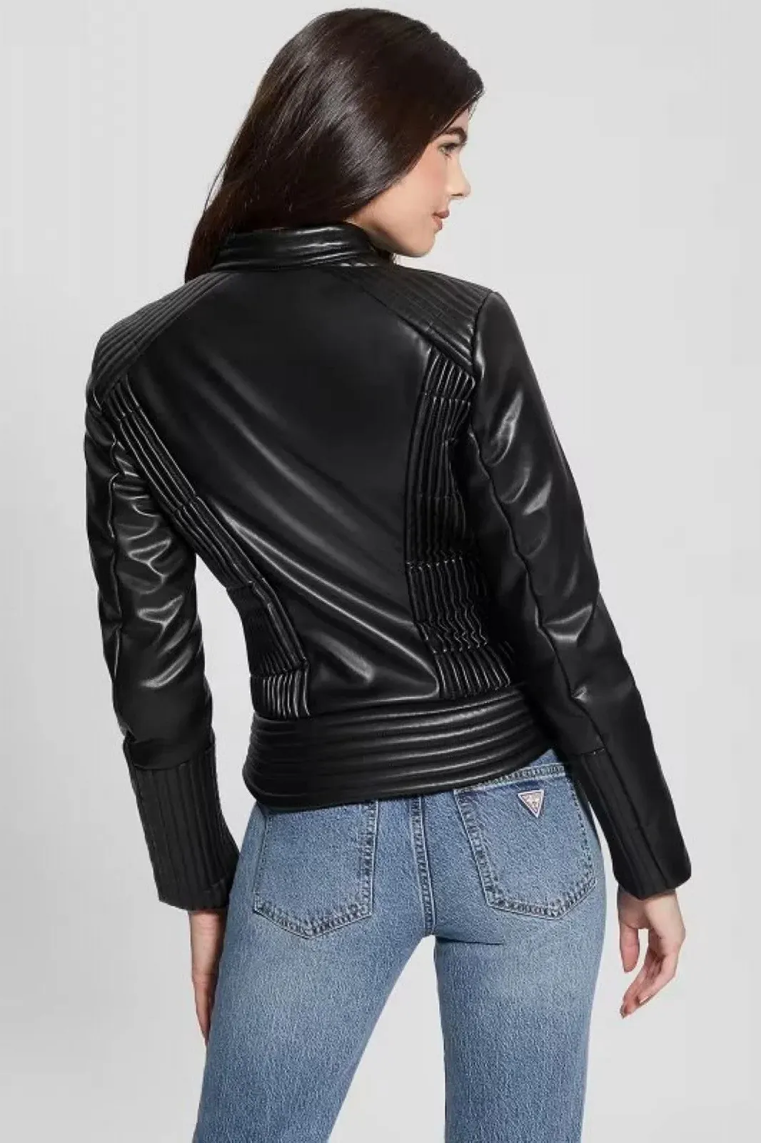 Жіноча куртка GUESS Lea Corset W4RL12WFWT0 Black - S, фото №4