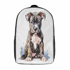 Рюкзак American Bully Puppy Школьный для девочек и мальчиков подростков Подходит для ноутбука Подростковый Школьная сумка Винтажный Повседневный рюкзак для путешествий работы Кемпинга 17 дюймов, Стиль. - Фото 1