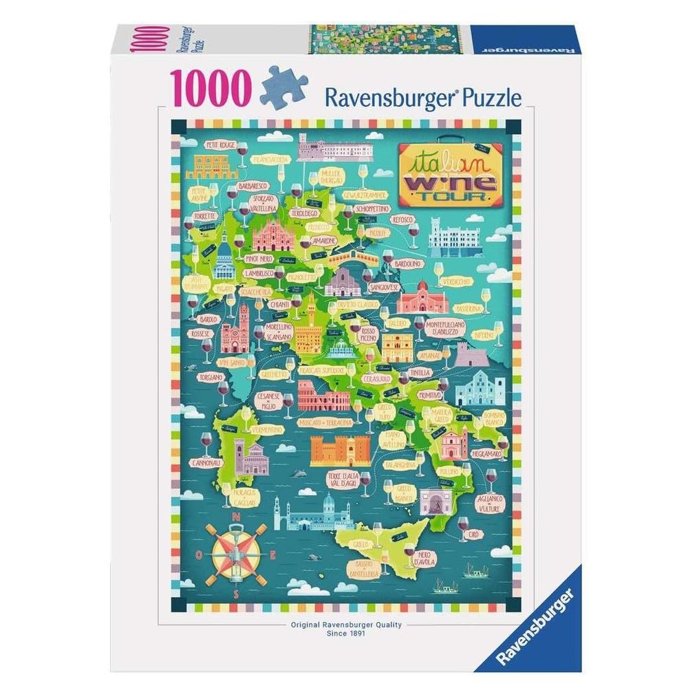 Пазл Ravensburger Wine Tour from Italy 1000 деталей 70 x 50 см, фото №1