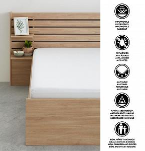 Наматрасник Degrees Home Ecopur Водонепроницаемый 80 для кровати 80 x 190/200 Дышащий Без молнии 100% Хлопковая махровая ткань synthetic.ua - Фото 1