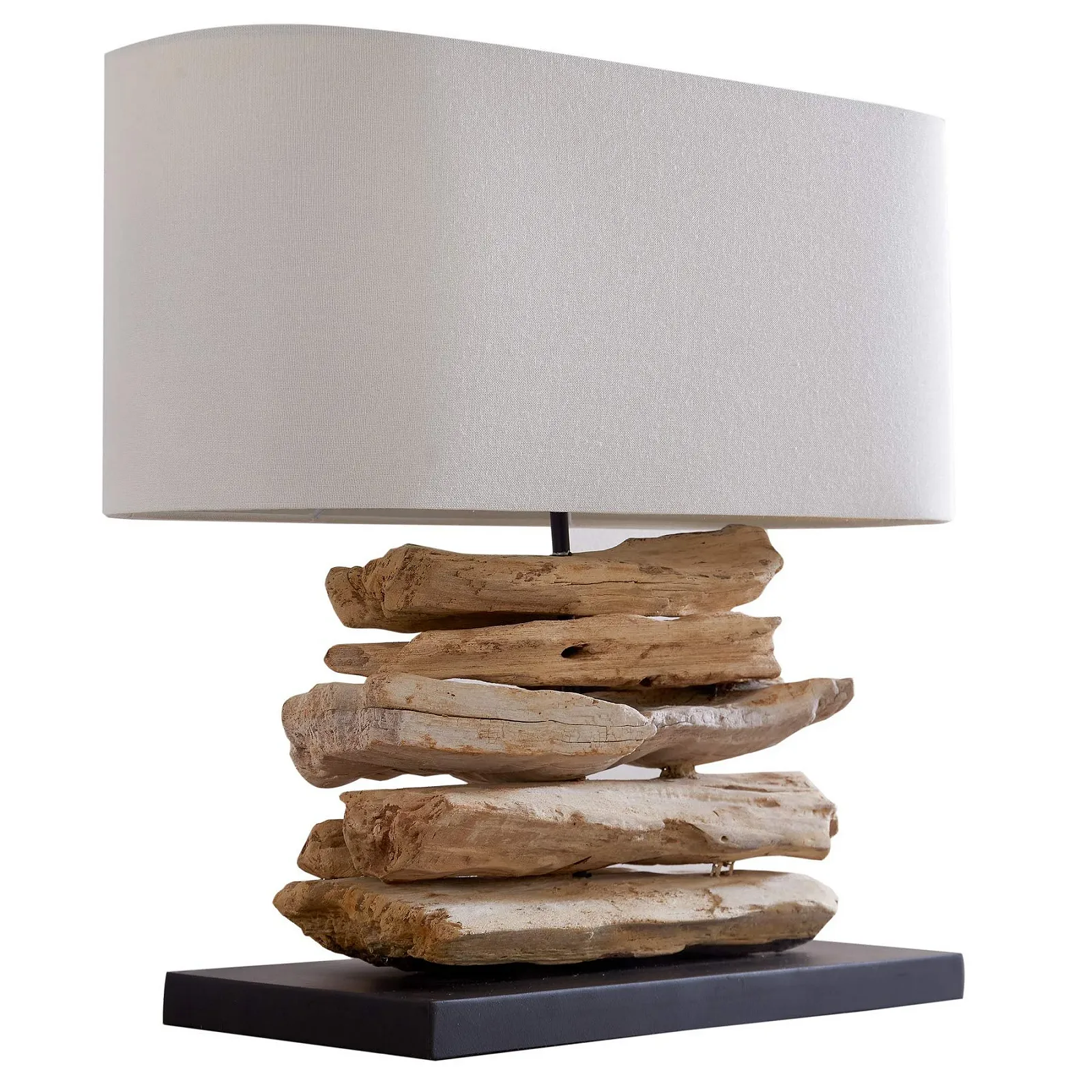 Настільна лампа invicta INTERIOR Riverine Design Handmade Driftwood Linen Shade, фото №1