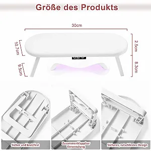 Підставка для рук для манікюру Пластикова складана Біла synthetic.ua - Фото 1