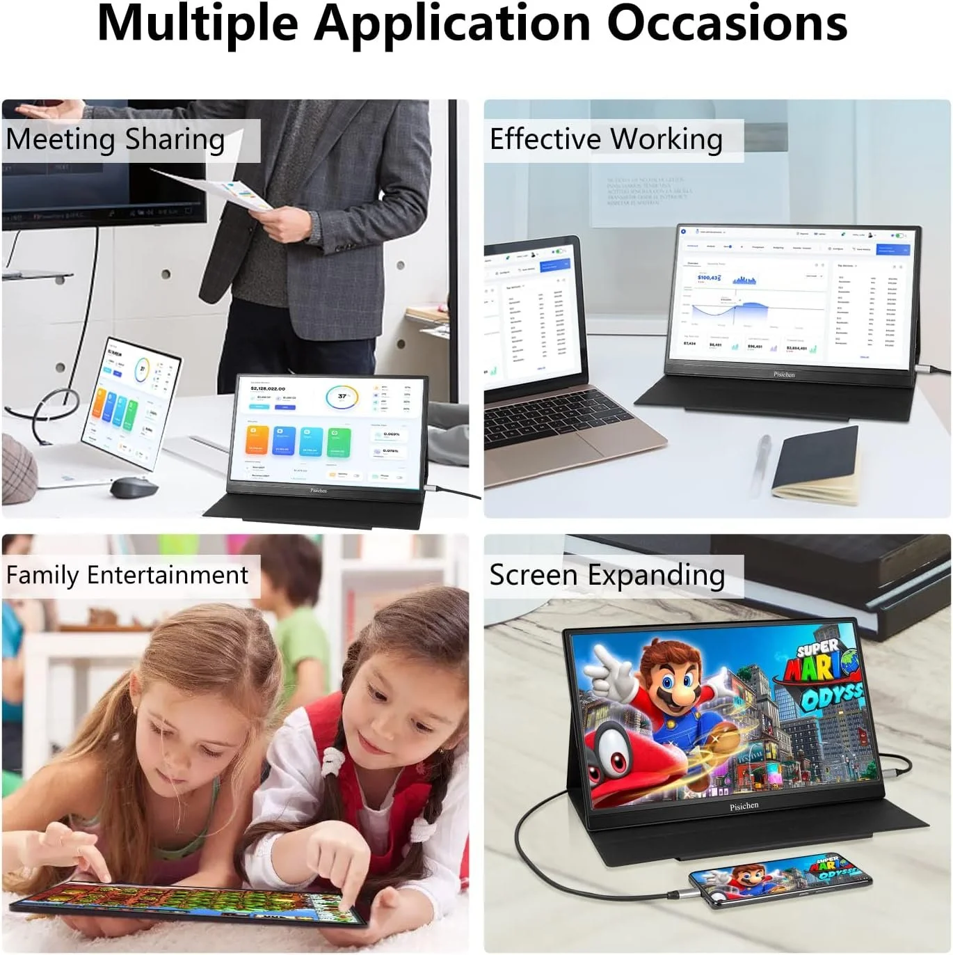 Монитор сенсорный портативный 15.6" Pisichen HD-156 Full HD IPS 60 Гц, фото №3 Монитор сенсорный портативный 15.6" Pisichen HD-156 Full HD IPS 60 Гц, фото №3