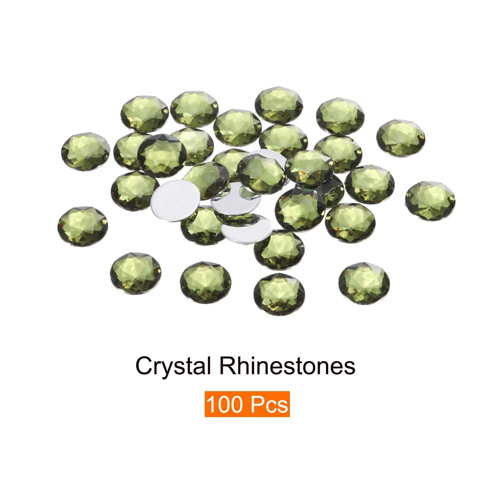 Стрази Акрилові sourcing map круглі 10 мм червоні, 100 шт в упаковці, фото №3