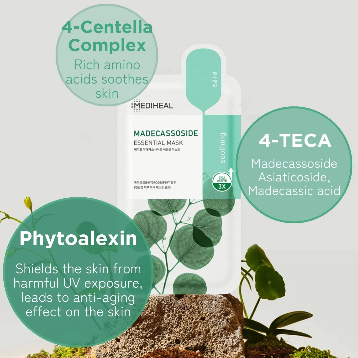 Тканинна Маска Mediheal Madecassoside Essential для Чутливої Шкіри, Схильної до Акне, 10 шт, фото №3 Тканинна Маска Mediheal Madecassoside Essential для Чутливої Шкіри, Схильної до Акне, 10 шт, фото №3