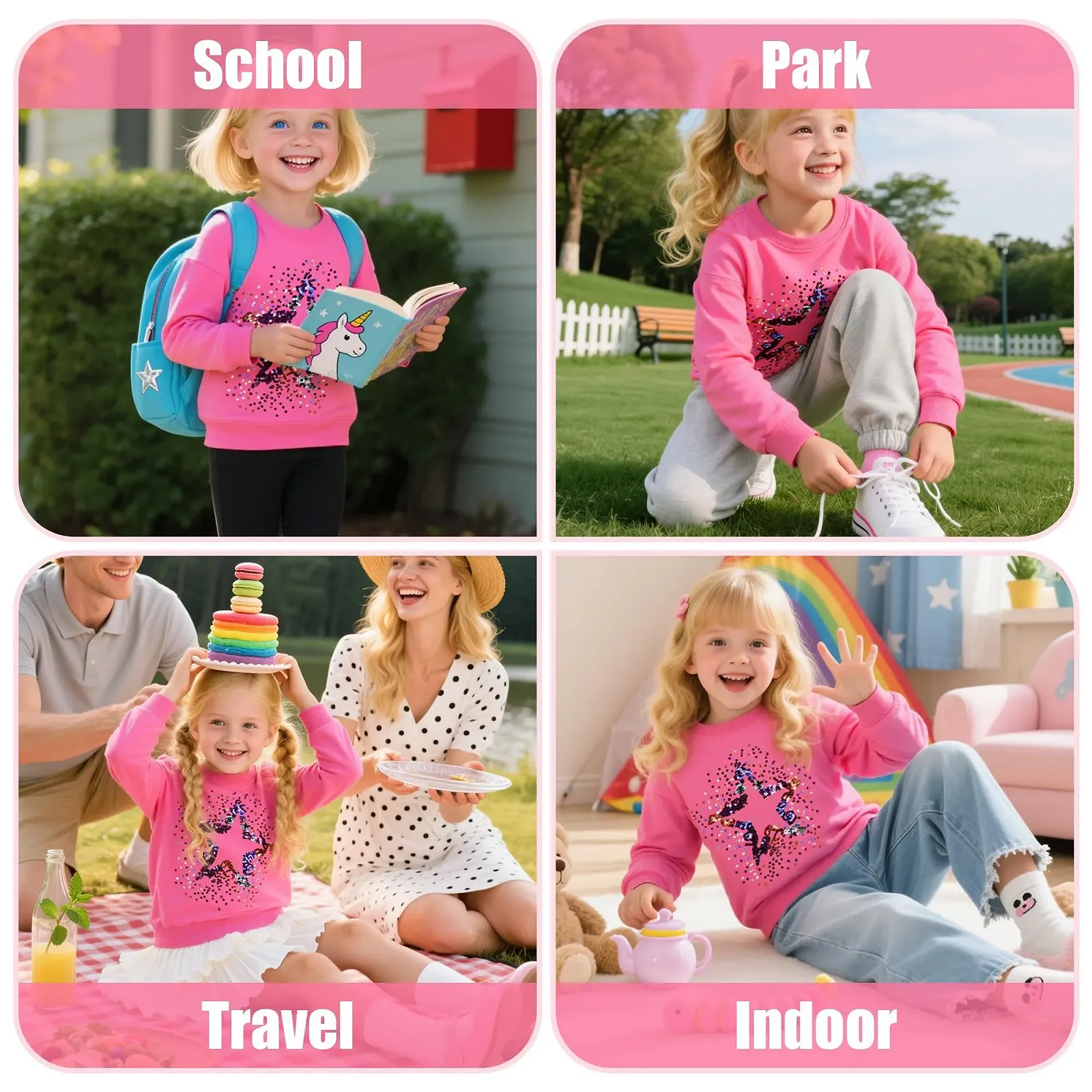 Джемпер JinBei для девочек, детский пуловер, хлопковый топ, повседневный джемпер, рубашка с длинными рукавами для малышей, теплая одежда, размер 92-122, фото №5