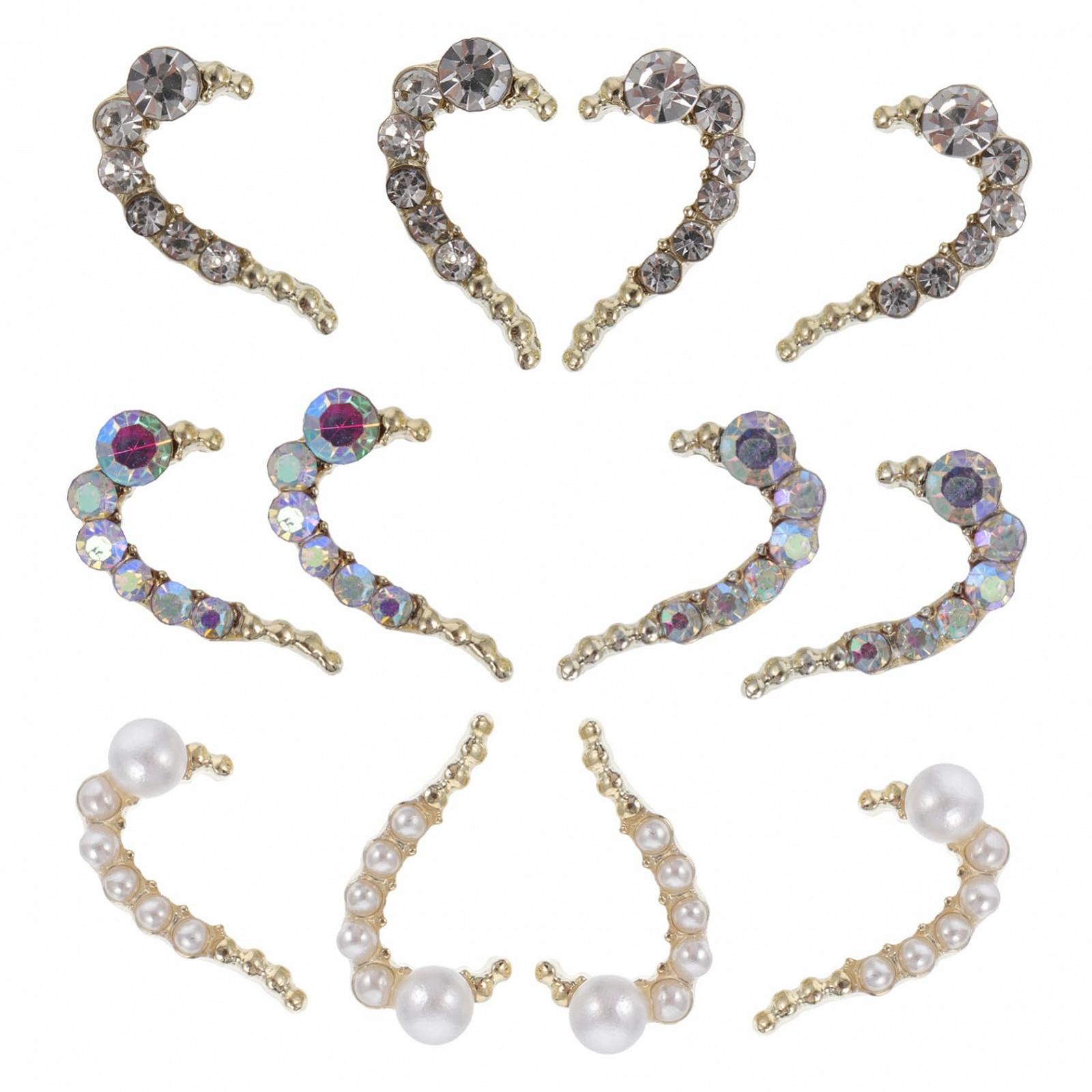 Стразы для ногтей Сердце 12 шт., фото №1