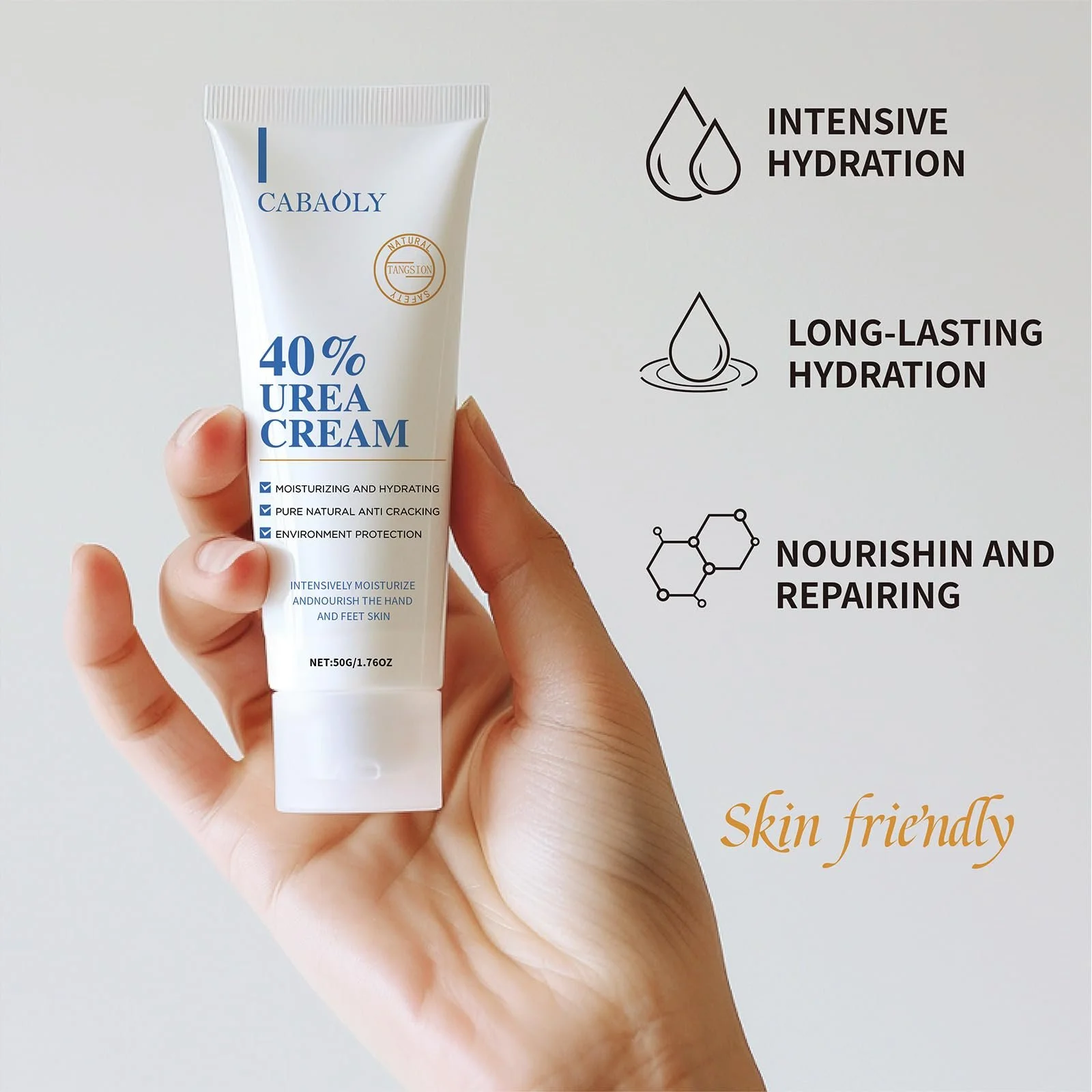 Крем для ног и рук Urea 40% для сухой и потрескавшейся кожи 50 г, фото №4