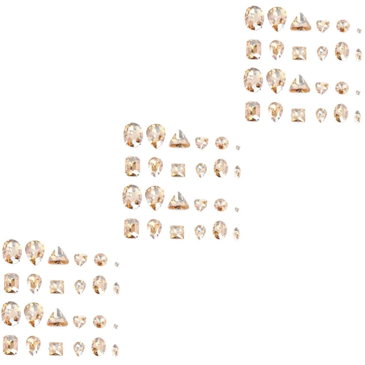 Стразы Стеклянные Operitacx Каплевидной формы Смешанная форма 150 шт., фото №1