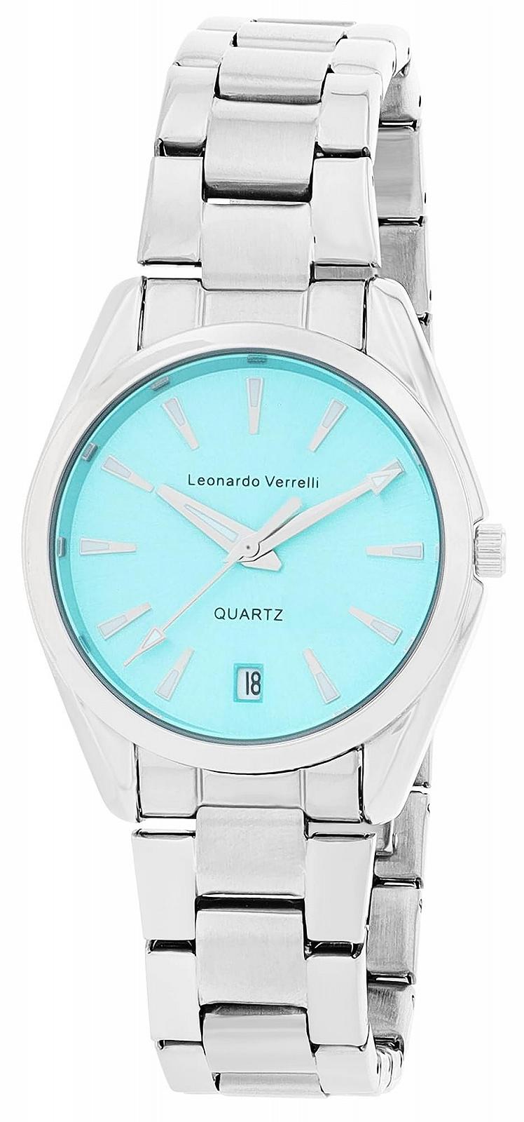 Женские часы LEONARDO VERRELLI, ремешок из нержавеющей стали, диаметр 34 мм, двухцветный / бирюзовый, фото №1 Женские часы LEONARDO VERRELLI, ремешок из нержавеющей стали, диаметр 34 мм, двухцветный / бирюзовый, фото №1