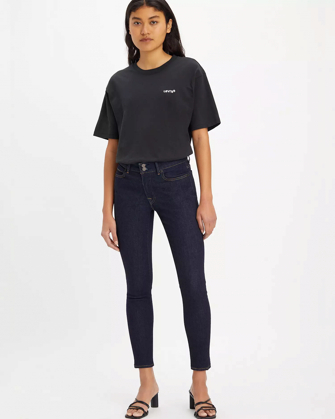 Женские джинсы Levis - 711 Double Button Blue Wave Rinse - 24, фото №4