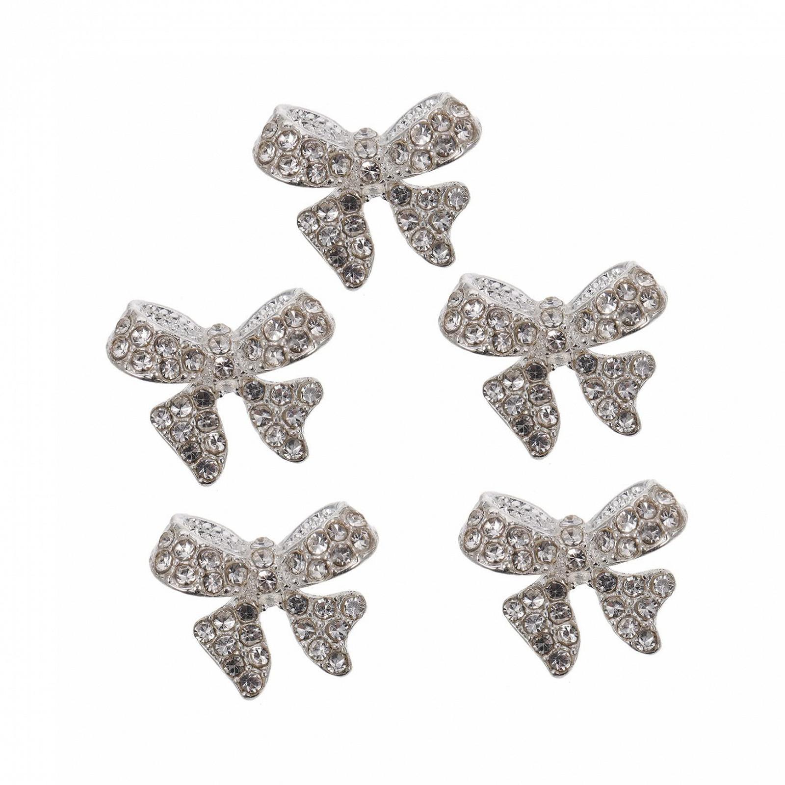 Прикраса для нігтів Бантик Сріблястий, паковання, фото №7