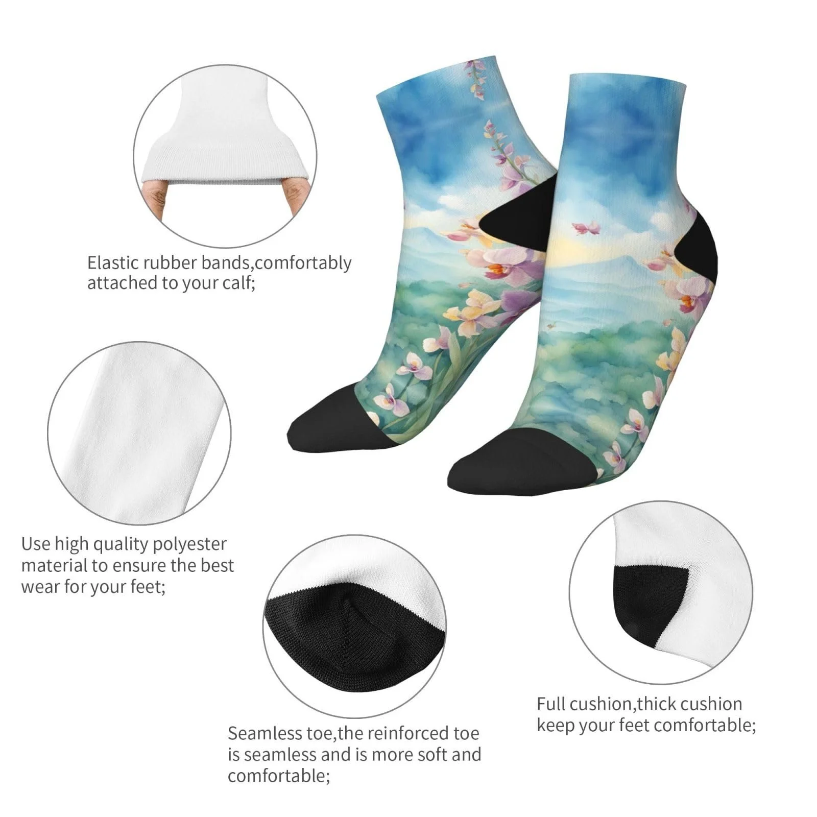 Шкарпетки Квітка Орхідея На всі сезони One Size, фото №6 Шкарпетки Квітка Орхідея На всі сезони One Size, фото №6