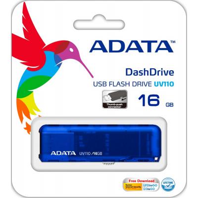USB флеш-накопичувач ADATA 16gb UV110 Blue USB 2.0 AUV110-16G-RBL, фото №6 USB флеш-накопичувач ADATA 16gb UV110 Blue USB 2.0 AUV110-16G-RBL, фото №6