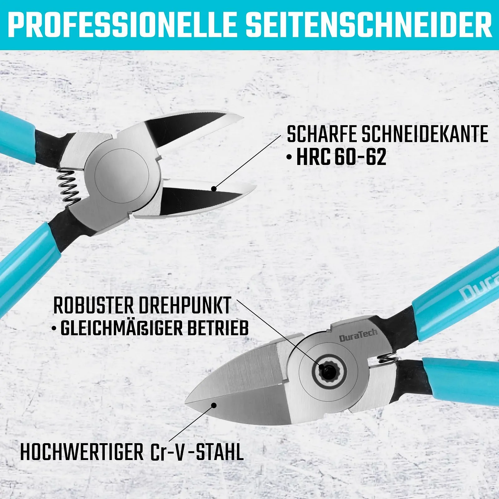 Бокорезы DURATECH Маленькие, 158 мм Мини кусачки для проволоки, Маленькие кусачки, Прецизионные кусачки с пружинным механизмом, Идеально подходят для моделирования, изготовления ювелирных изделий и DIY, фото №3