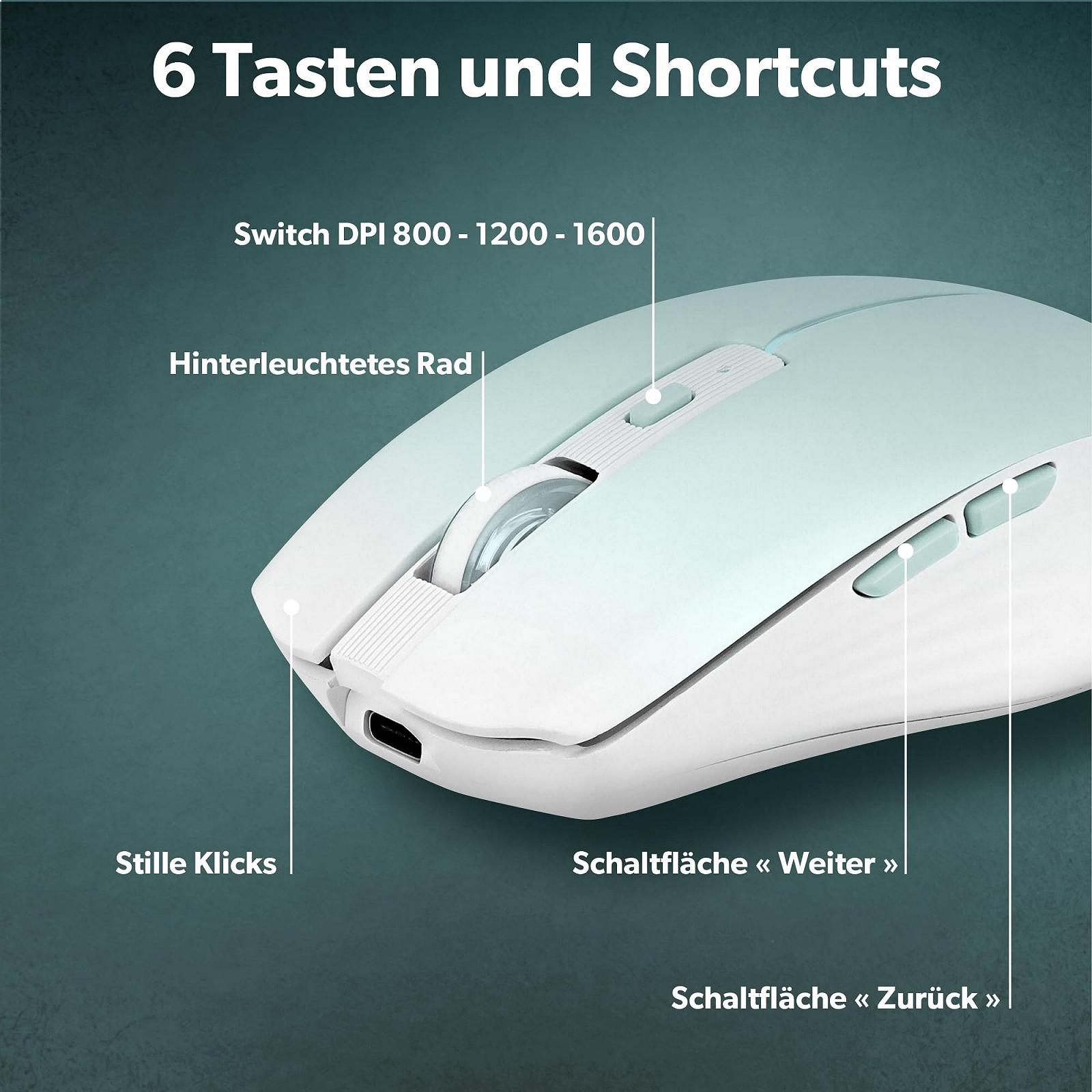 Мышь T'nB Беспроводная Dual Mode Bluetooth и USB-A Аккумуляторная 1600 DPI 6 Кнопок Синяя, фото №5