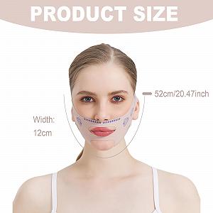 Лента для подтяжки лица ThinFace, V-образная маска для лифтинга, контурирования лица, лента против морщин для сна для девушек, уход за лицом, 1 штука (розовая) synthetic.ua - Фото 1