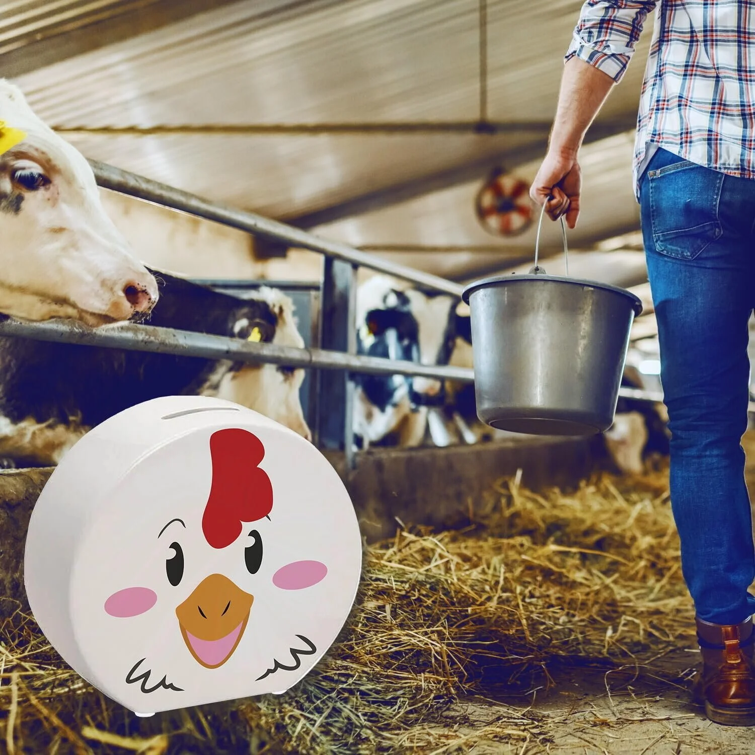 Скарбничка керамічна з мордочкою курчати, фото №6