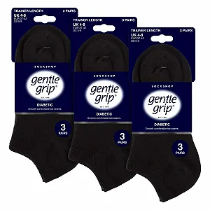 Носки Gentle Grip 9 пар женские короткие спортивные носки для диабетиков, очень широкие для опухших ног synthetic.ua - Фото 1