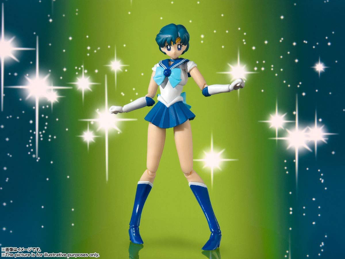 Фігурка S.H. Figuarts Sailor Moon Sailor Mercury Animation Color Edition 14 см, фото №6