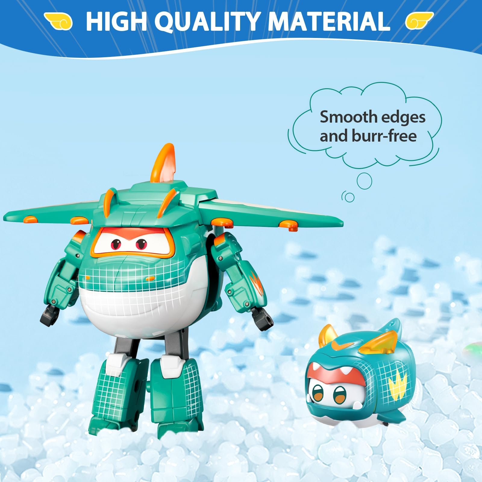 Трансформер Super Wings Tino & Pet, 14.5 см фигурка, с домашним питомцем 4.3 см, фото №6
