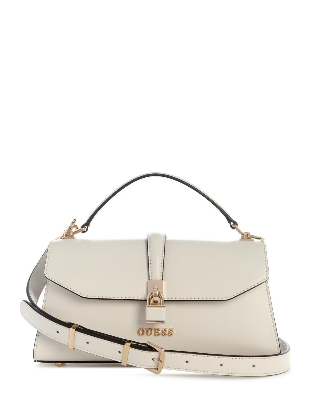 Сумка з верхньою ручкою GUESS Queensland Flap Cream White/Taupe, фото №1