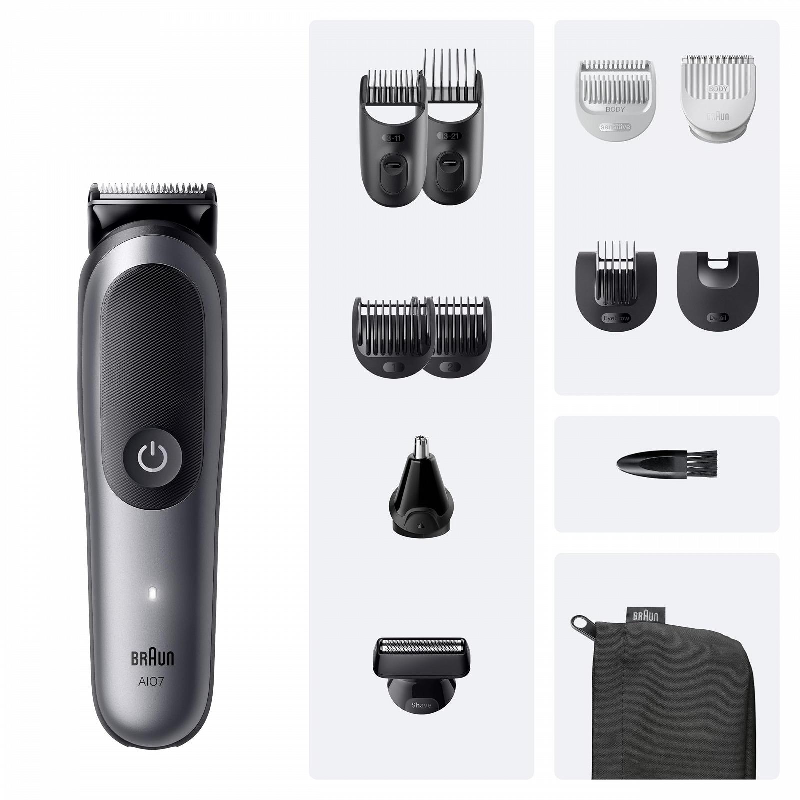 Универсальный триммер Braun Series 7 AIO7545 12-в-1 водонепроницаемый Серый, фото №6 Универсальный триммер Braun Series 7 AIO7545 12-в-1 водонепроницаемый Серый, фото №6