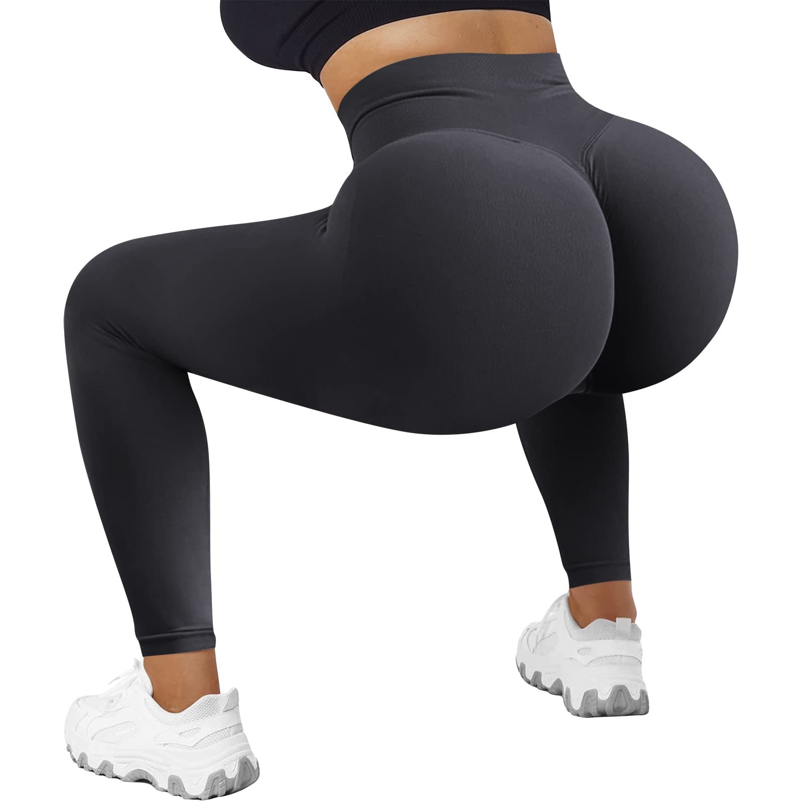 Легінси спортивні OEAK з ефектом Scrunch Butt, висока посадка, Push Up, контроль живота, непрозорі, безшовні, Для занять йогою та спортом, фото №3