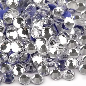 Стрази Термоклейкі Круглі AA 2.8 мм (SS10) Білі, Набір 2880 шт. - Фото 1