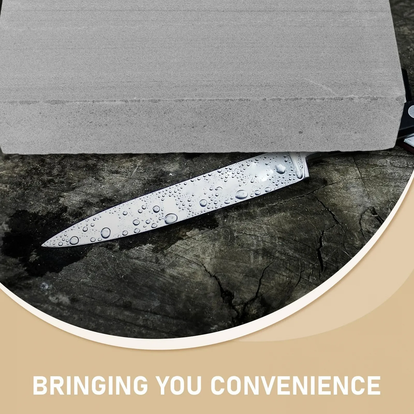 Точило для ножів HOMSFOU побутова точильний камінь для кухонного приладдя, фото №8